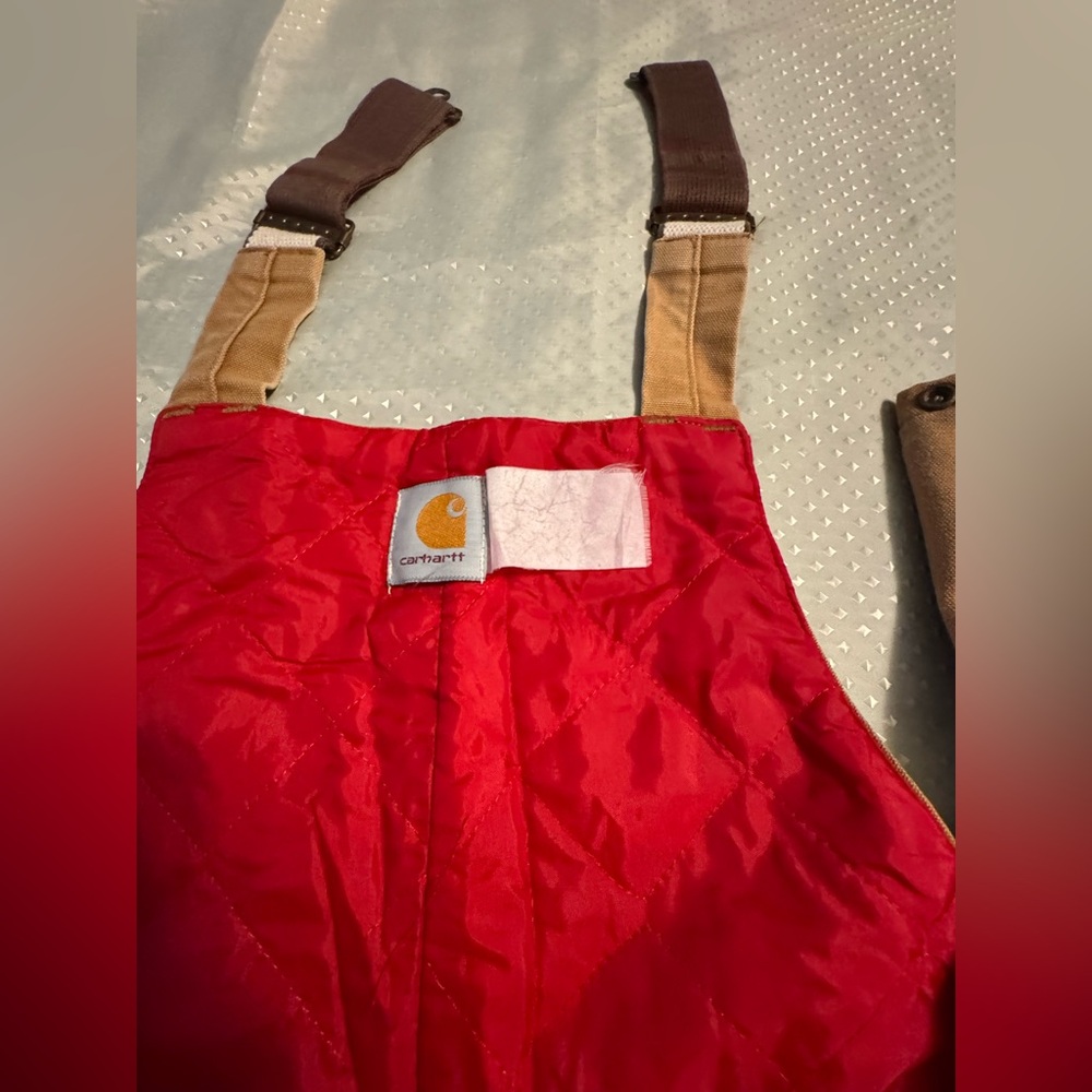 VTG Carhartt Duck Quilt Lined Double Knee Overall 36 x 29 - Picture 10 of 12